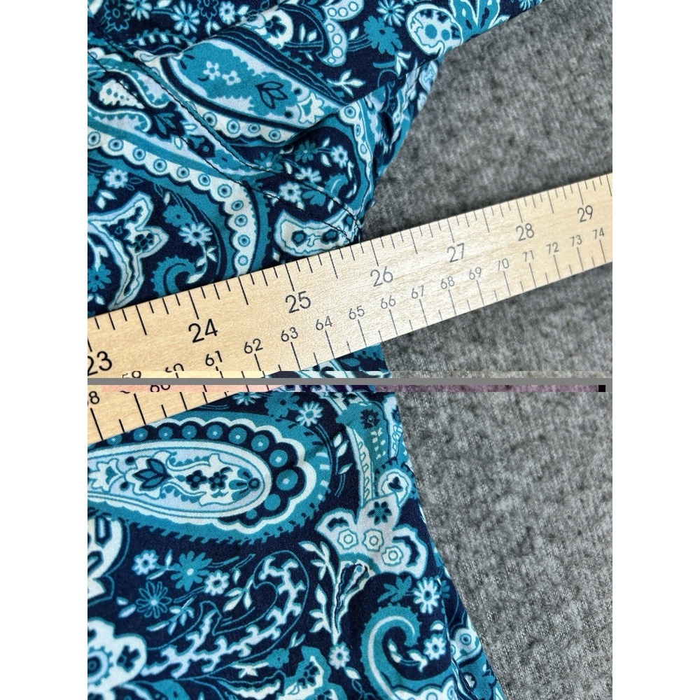 Cinch Western Shirt Mens XL Teal Paisley Floral Button Long Sleeve - Picture 6 of 6